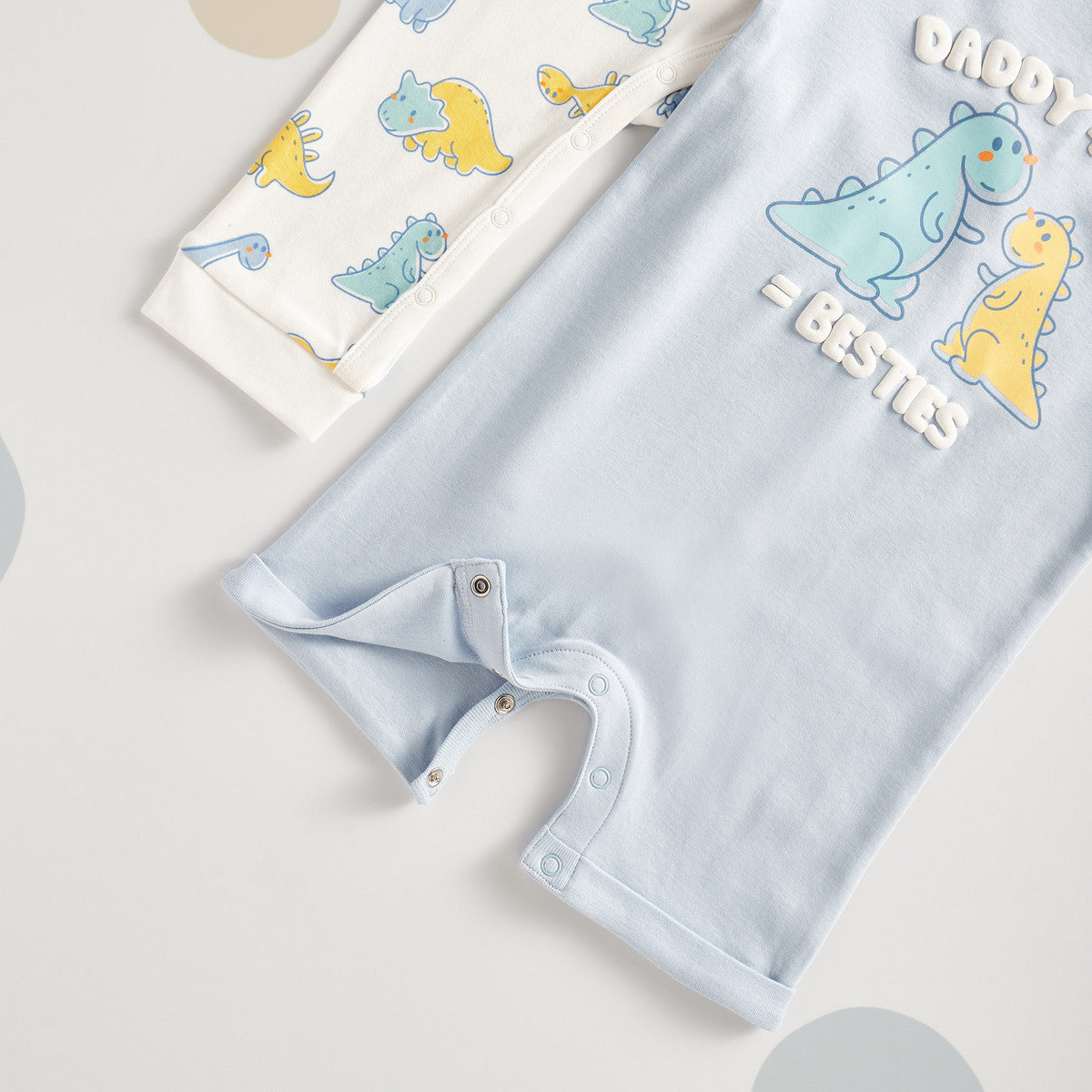 Set of 2 dino rompers