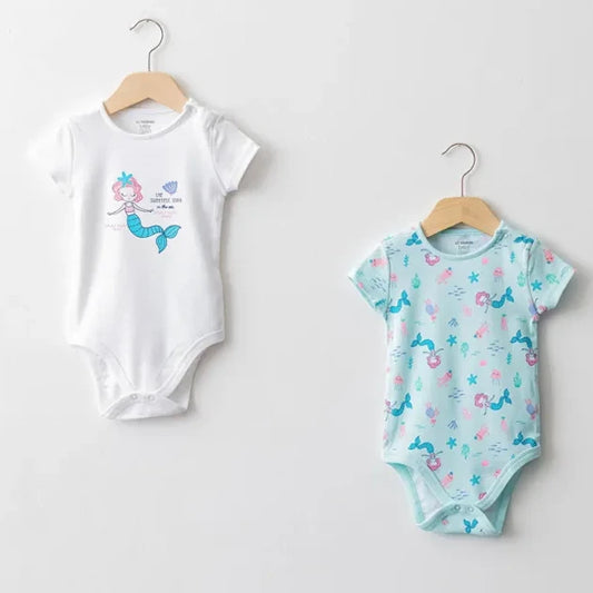 Pack of 2 mermaid rompers