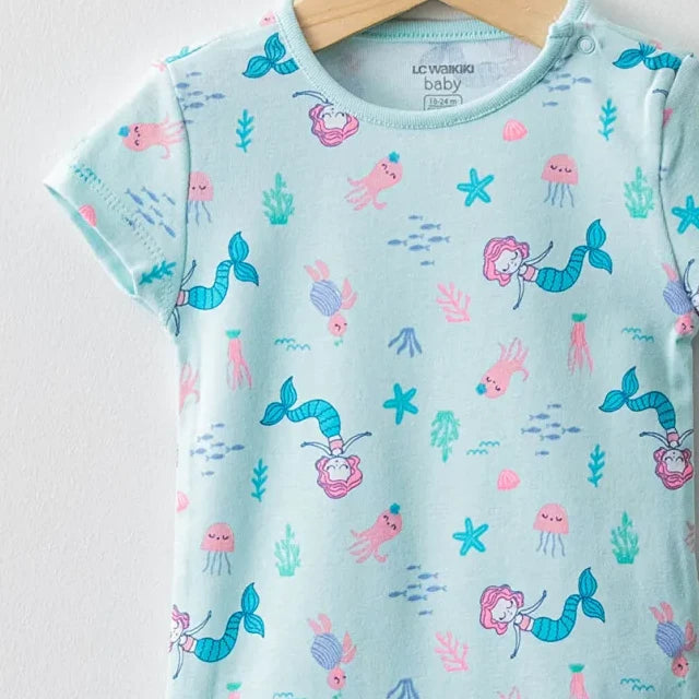 Pack of 2 mermaid rompers