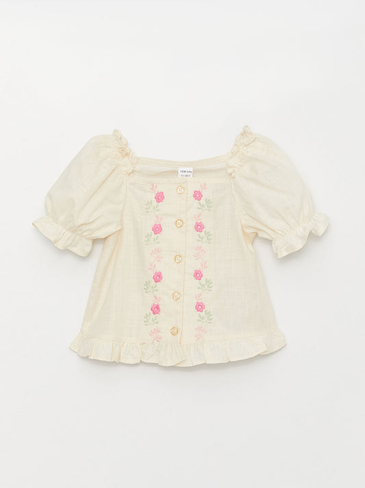 Embroidered top with pants