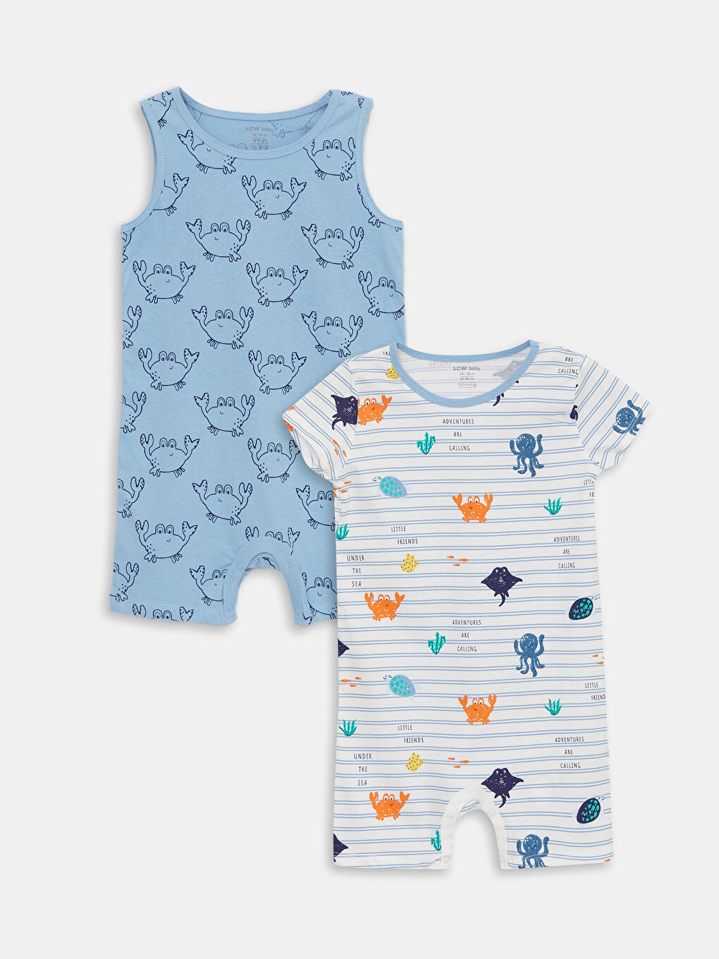 Crab rompers pck of 2