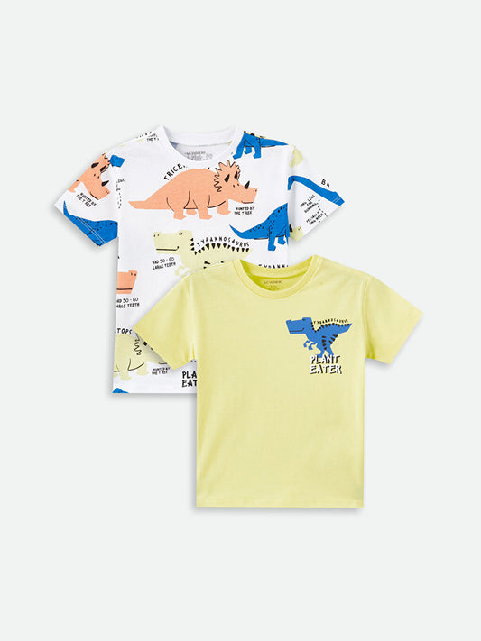 Dino tee shirt pck of 2