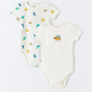 Pack of 2 dinosaur rompers