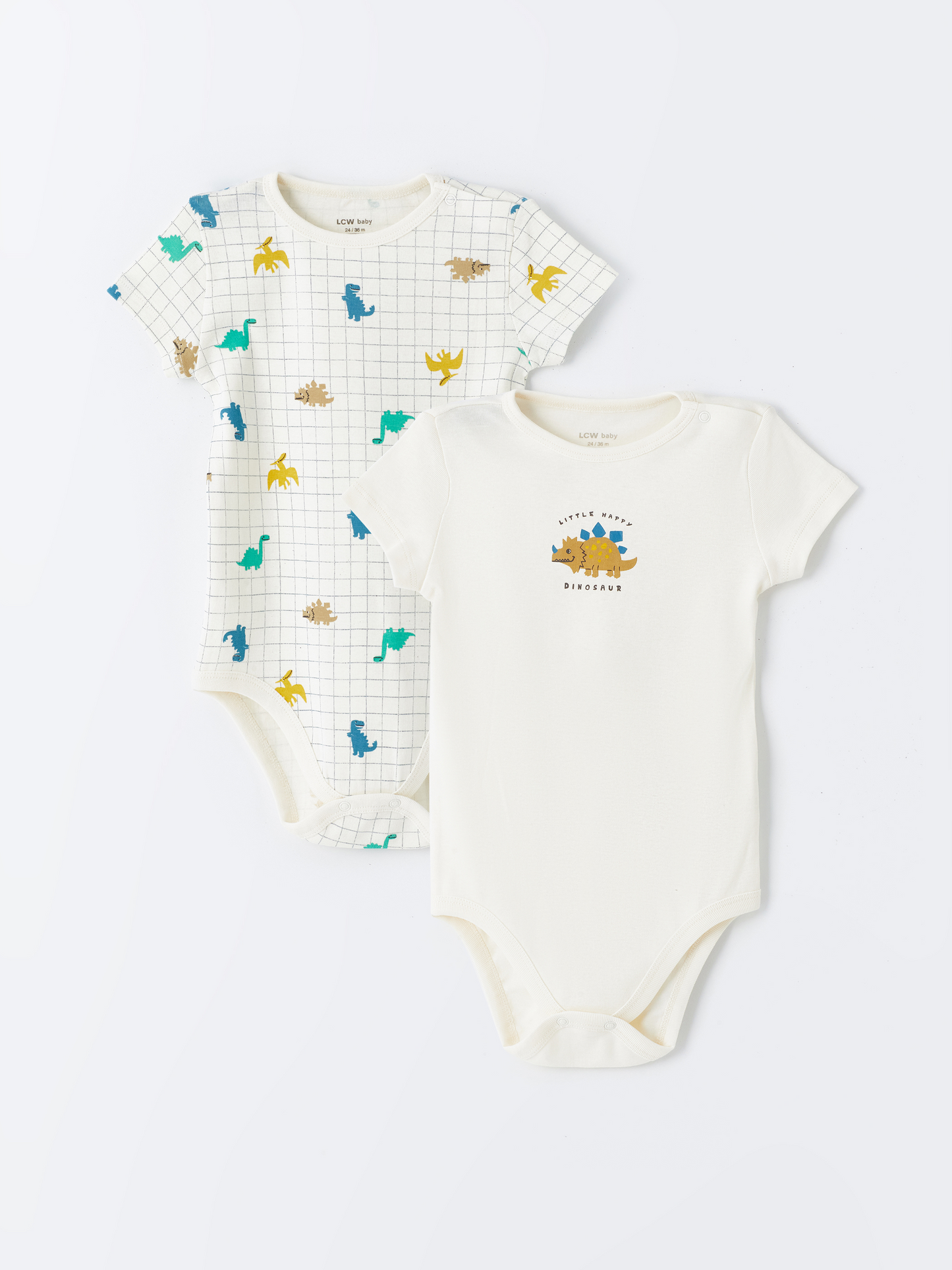 Pack of 2 dinosaur rompers