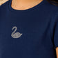 Swan embellished t shirt
