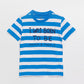 Blue stripes round neck t-shirt